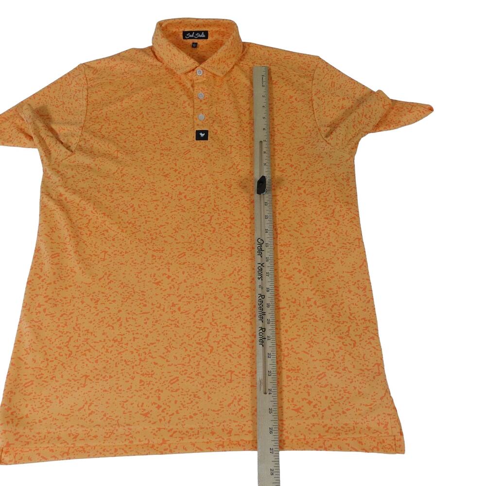 Bad Birdie Performance Camo Orange Golf Polo Shirt Men's Large - Picture 5 of 7